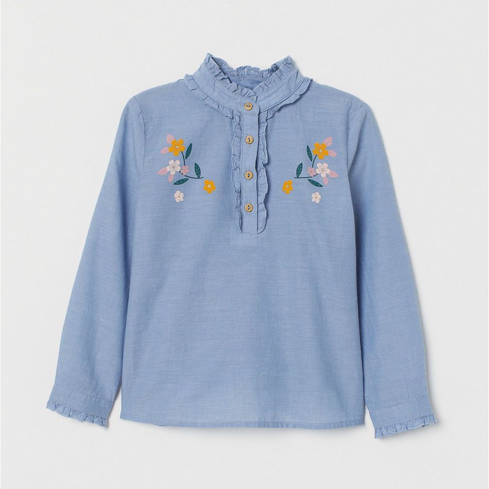 

Блуза H&M 763379 110 см Темно-голубая