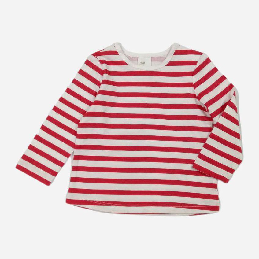 

Футболка с длинными рукавами H&M 238718 68 см Белая