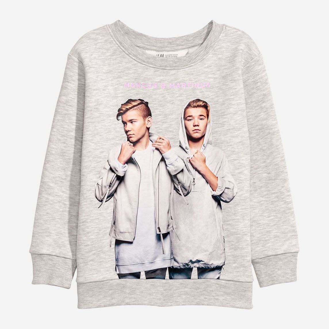 

Свитшот H&M 631508 98-104 см Серый (KZ2000000709291)