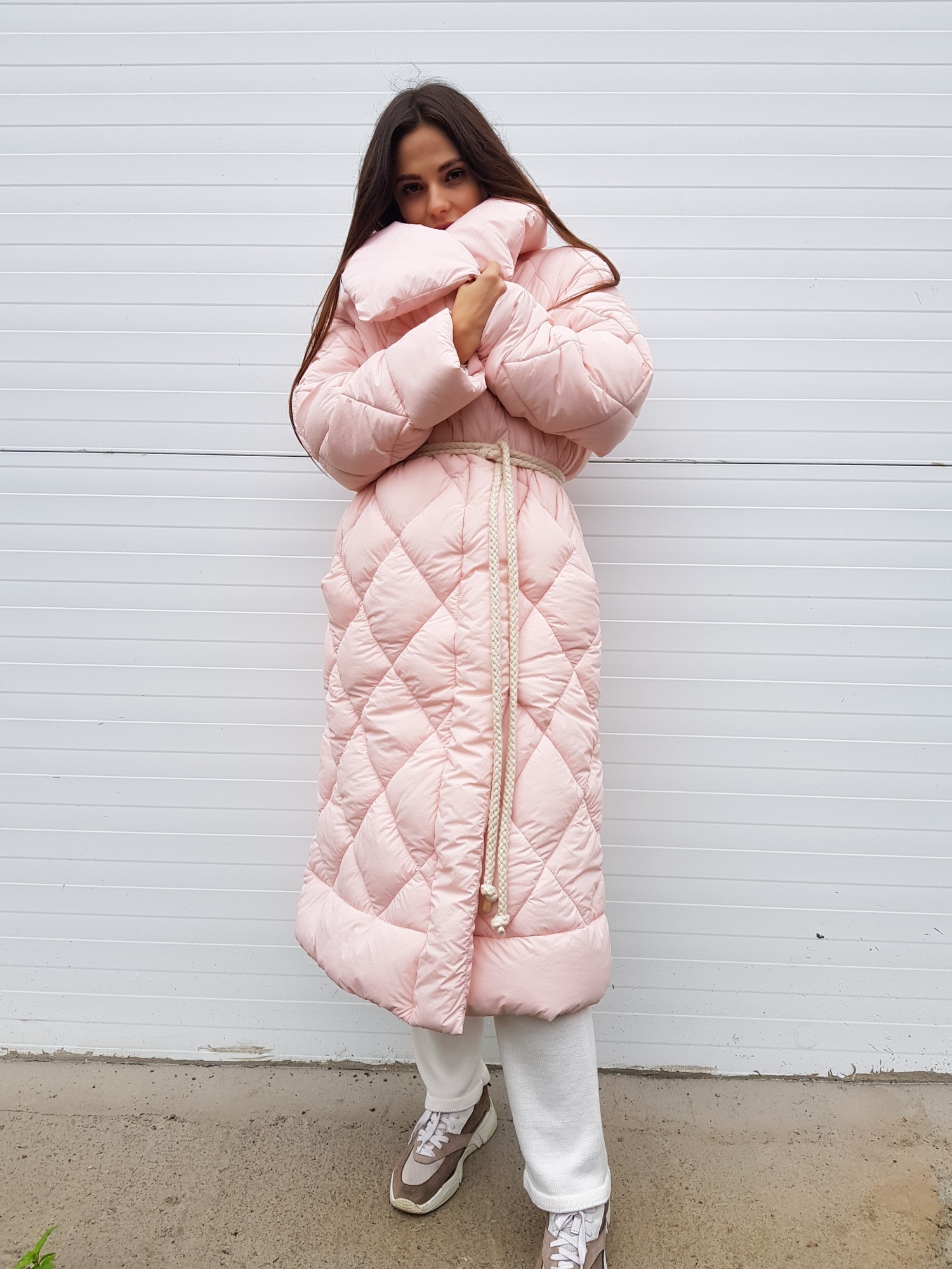 

Пуховик Lilo Pink Rhombus Oversize L розовый