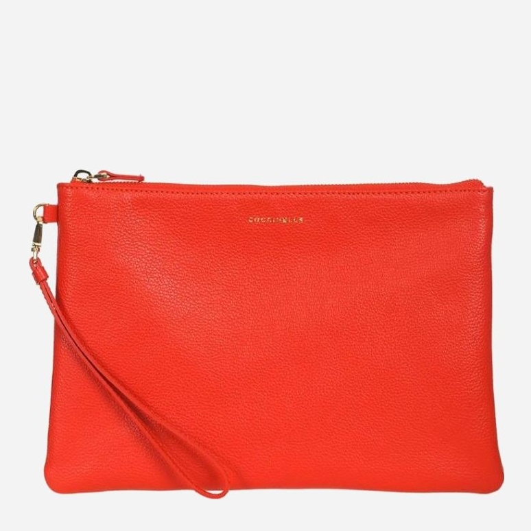 

Женский кошелек кожаный Coccinelle Pochette Pelle Vitello E5EV119A007-R08 Polish Red