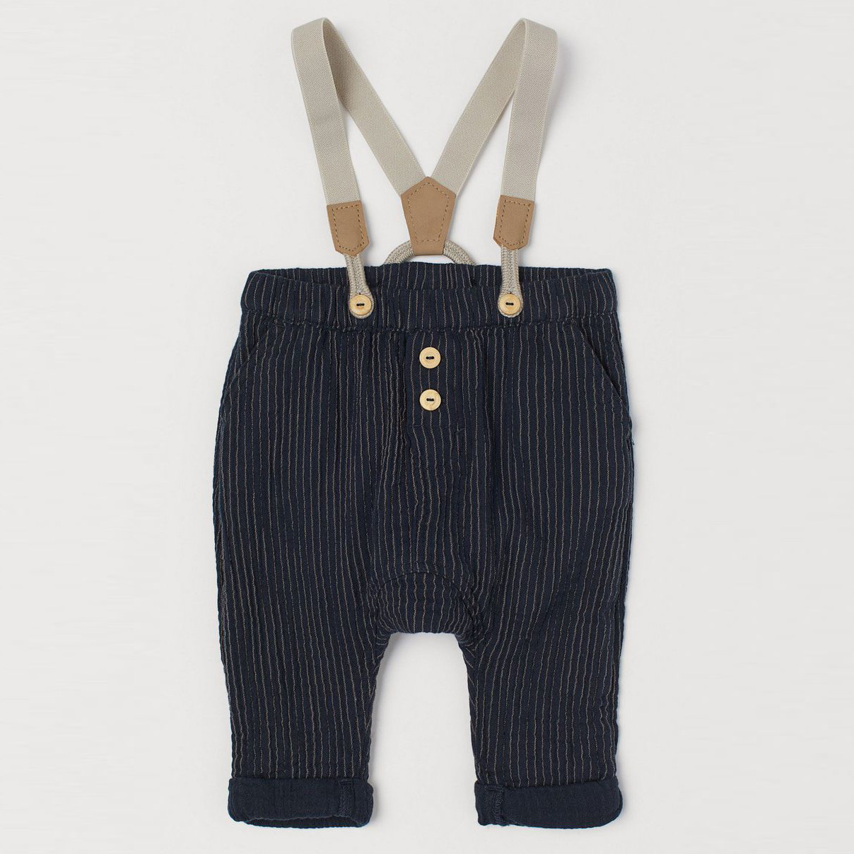 

Брюки с подтяжками H&M 724977 92 см Серые