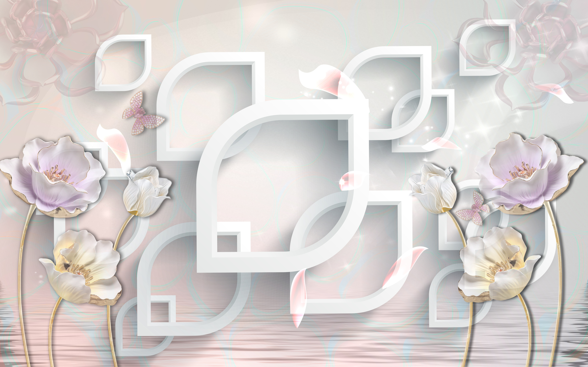 

Фотообои 3D '3D Цветы' (3456) , Песок