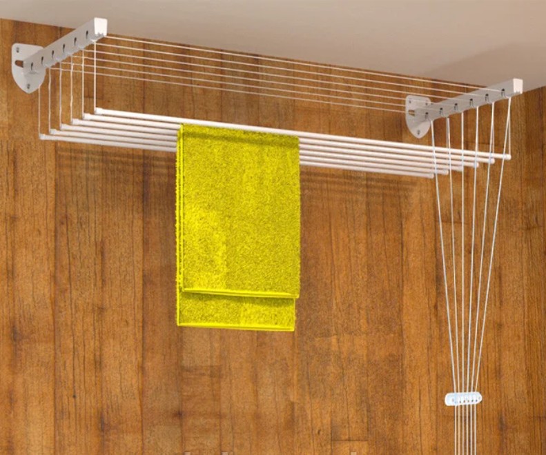 

Настенно - потолочная сушилка 6 стержней Rokar floris лифт белая 2 м (0460)