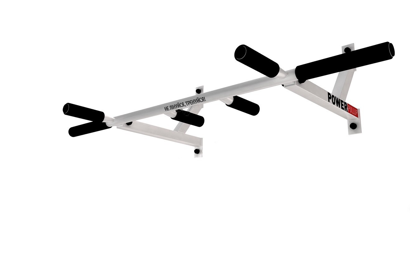 

Домашний настенный турник 4 хвата PowerPullUp + параллельный хват белый