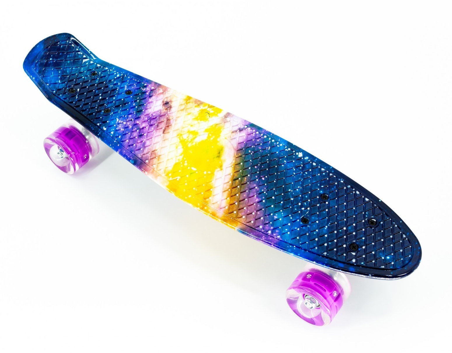 

Пенни борд Penny Board HB-23 New со светящимися колесами Космос Темно Синий