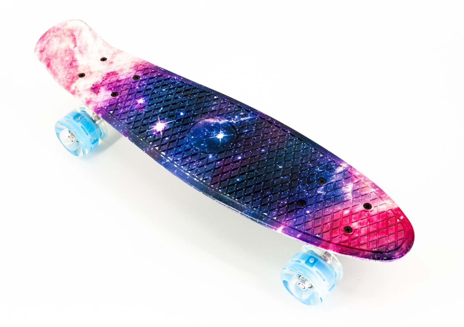 

Пенни борд Penny Board HB-23 New со светящимися колесами Космос Разноцветный