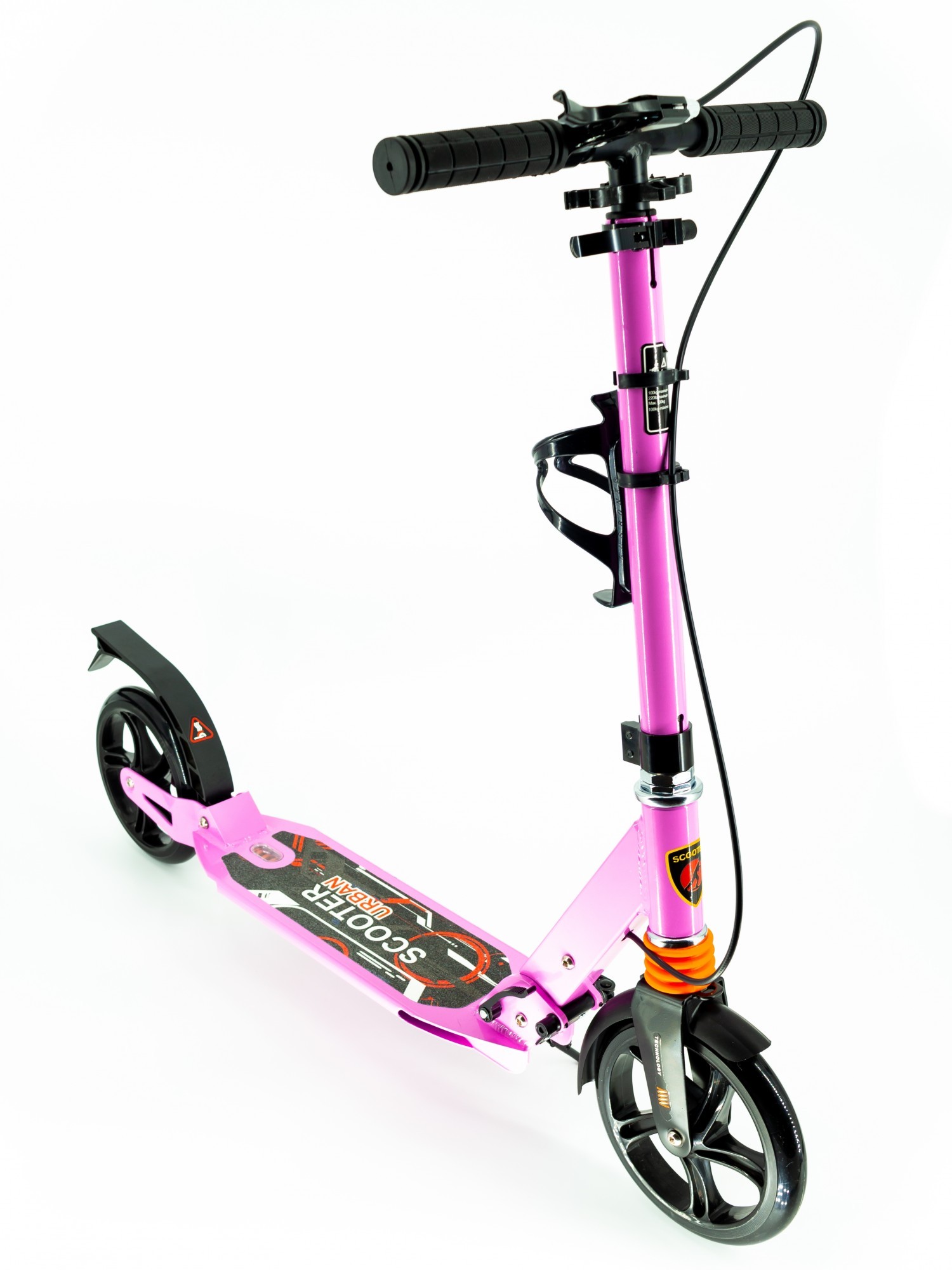 

Самокат Scooter с клипсой и подстаканником 116-C1 большие колеса Розовый