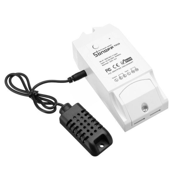 

Wi-Fi выключатель Sonoff TH16 с датчиком температуры и влажности AM2301 16А