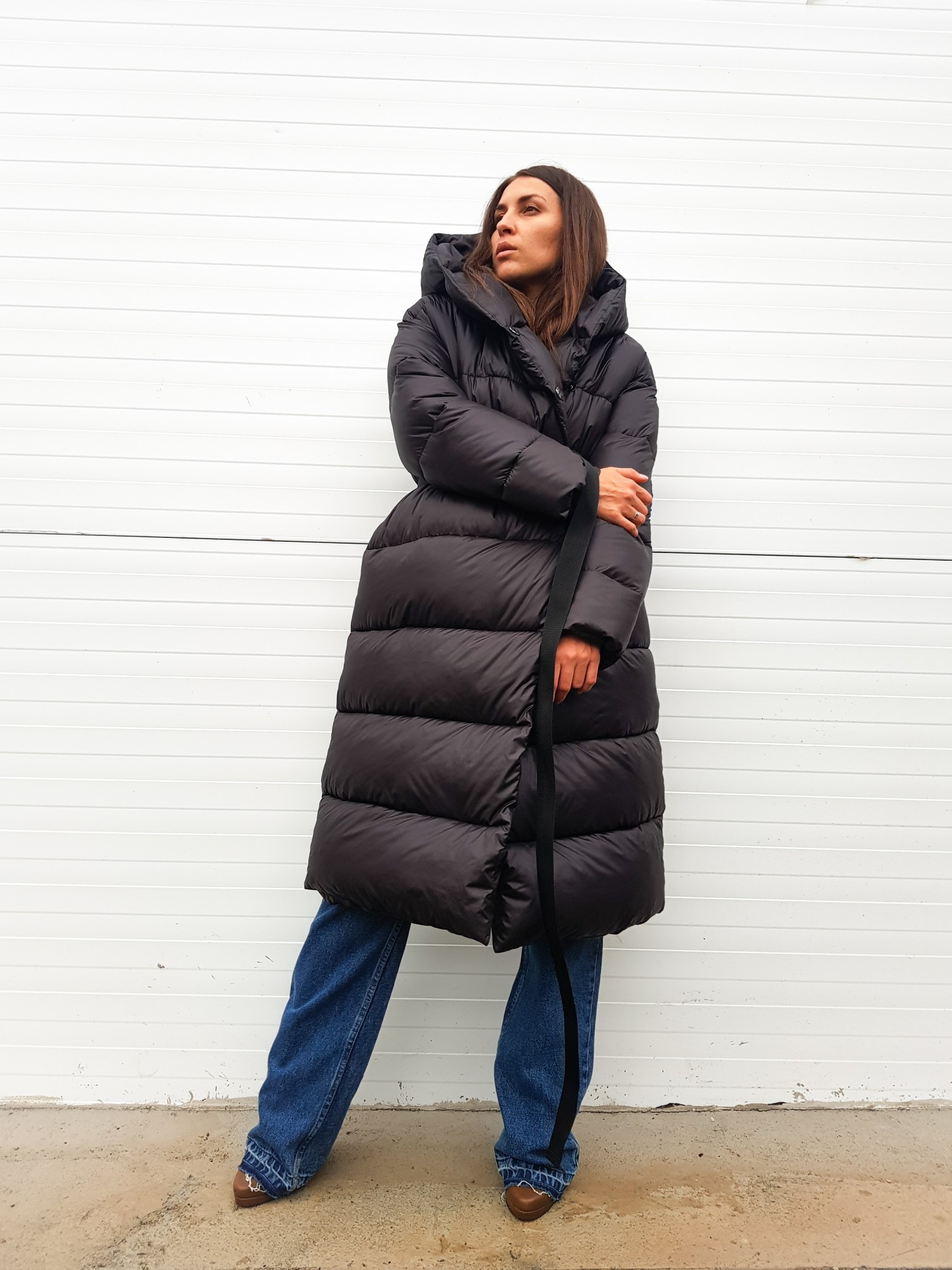 

Пуховик Lilo Total Black с капюшоном Oversize L черный