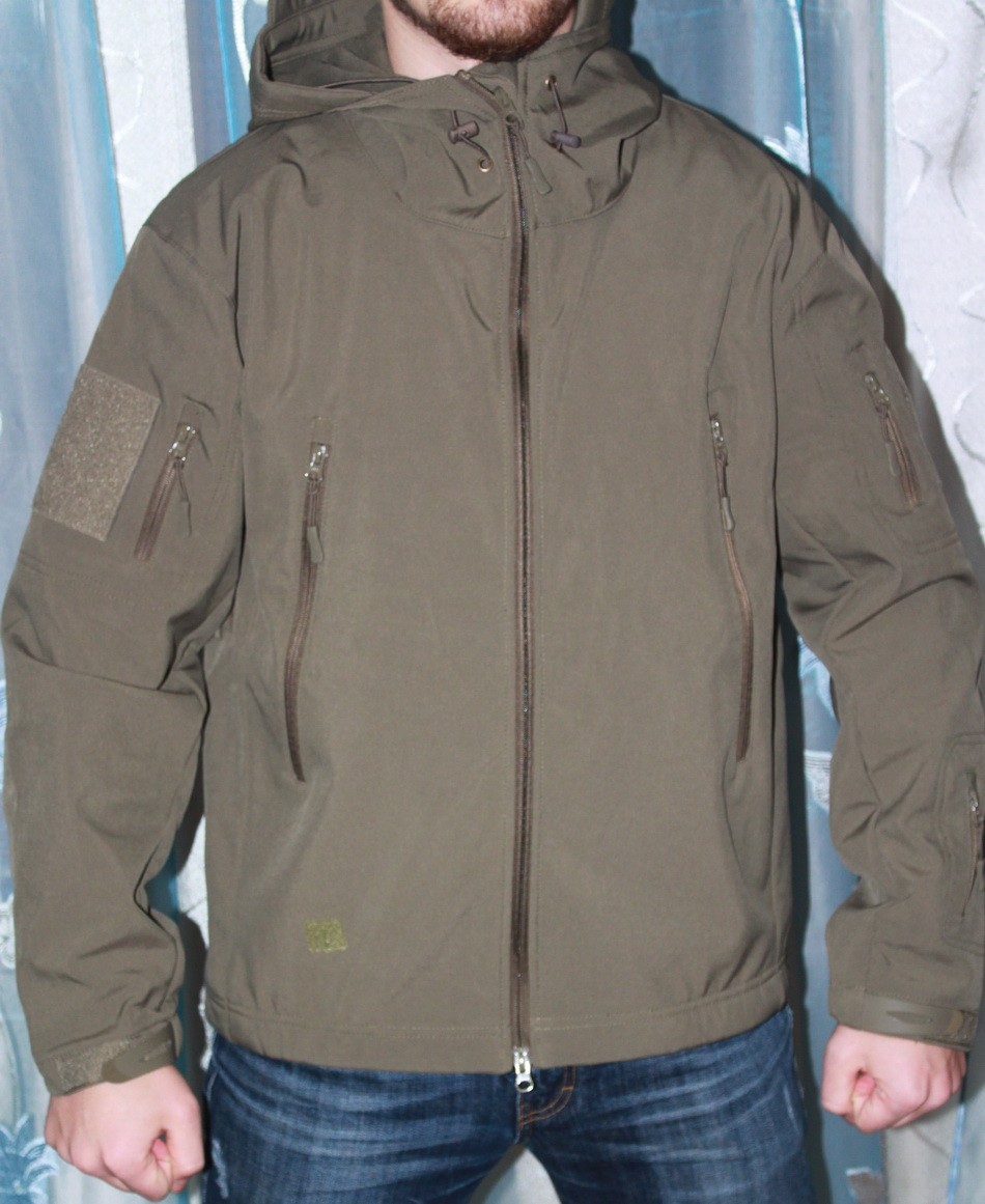 

Куртка тактическая TAD style Soft Shell jacket Фурнитура YKK М арми грин