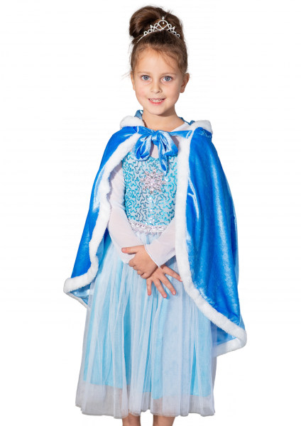 

Бархатная накидка Эльзы 2020 8 лет (128 см) 3232-light blue голубой цвет