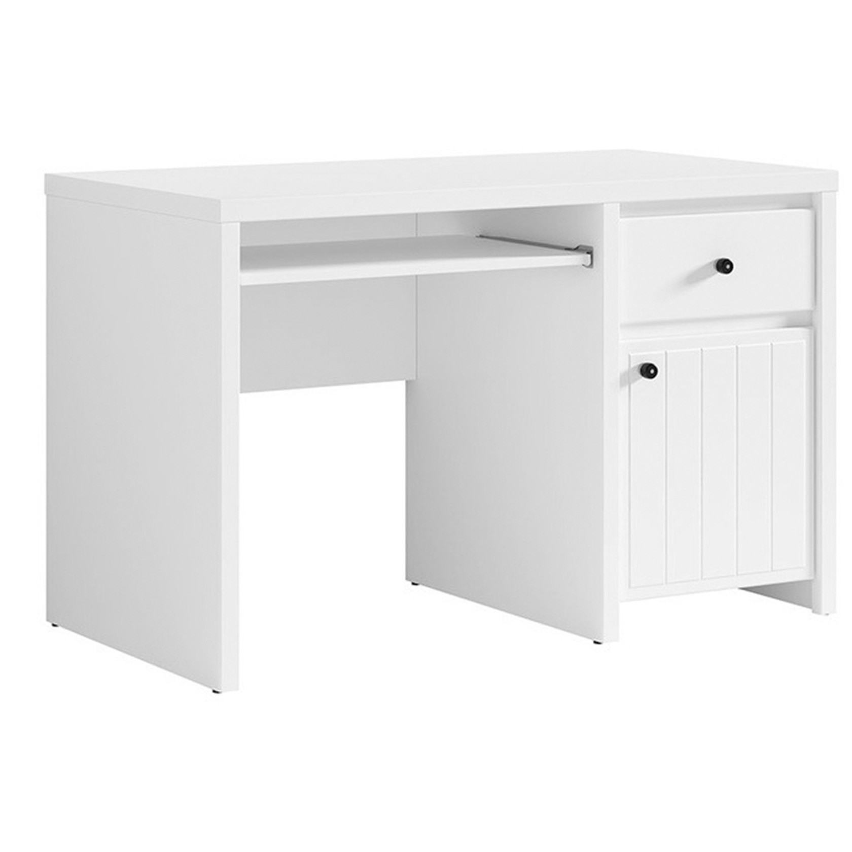 

Стол письменный Кристина (BIU1D1S/120(B)) (BRW (Black Red White)) Белый + Белый глянец 264807_1