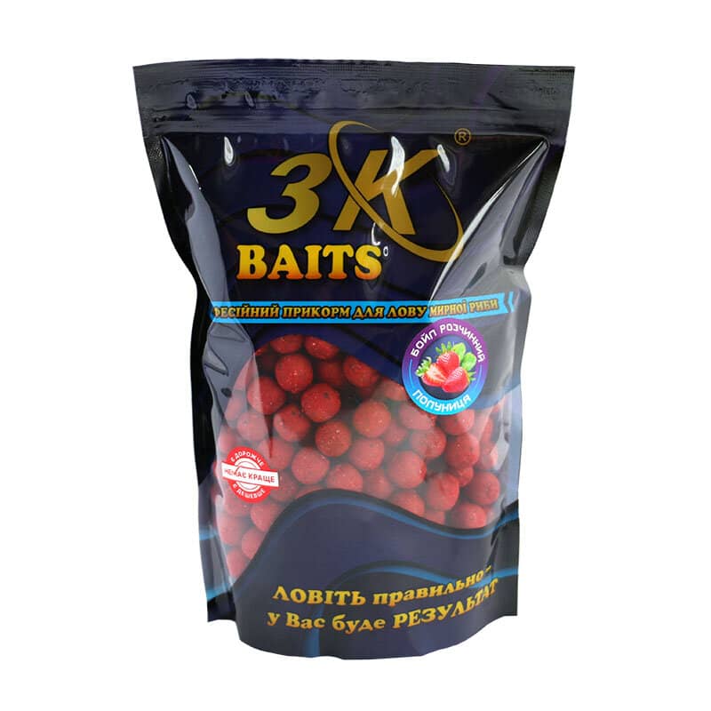 

Бойл 3KBaits растворимый пылящий Клубника 16мм 800г (3KB1159)