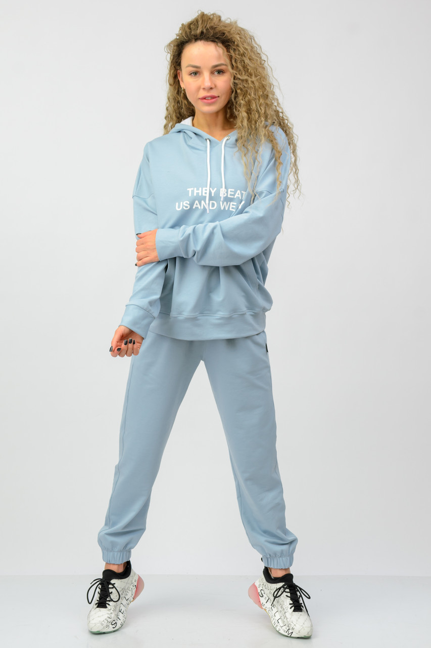 

Женский спортивный костюм Go Fitness голубой DK002-3 размер XS-S