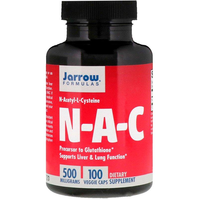 

N-ацетилцистеин Jarrow Formulas "NAC" 500 мг (100 вегетерианских капсул)