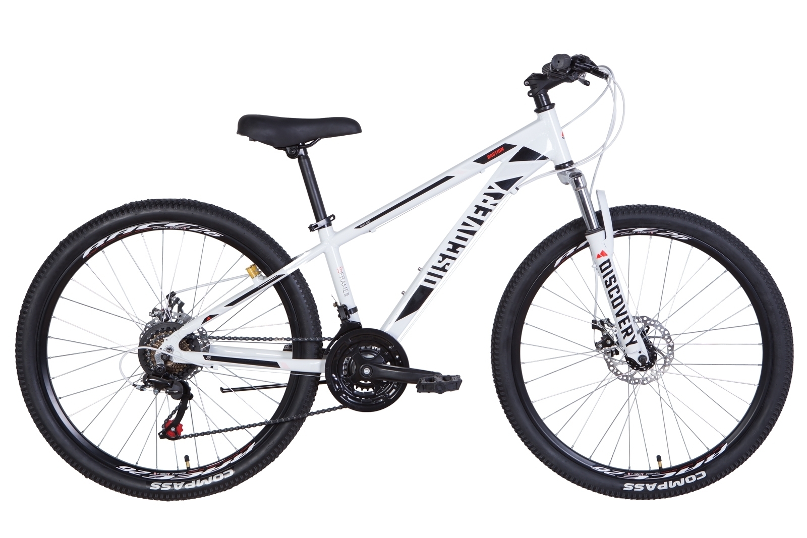 

Велосипед 26" Discovery BASTION DD 13" бело-черный 2021