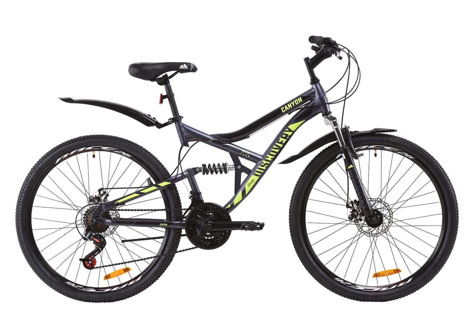 

Велосипед 26" Discovery CANYON DD 17,5" серо-желтый (м) 2020