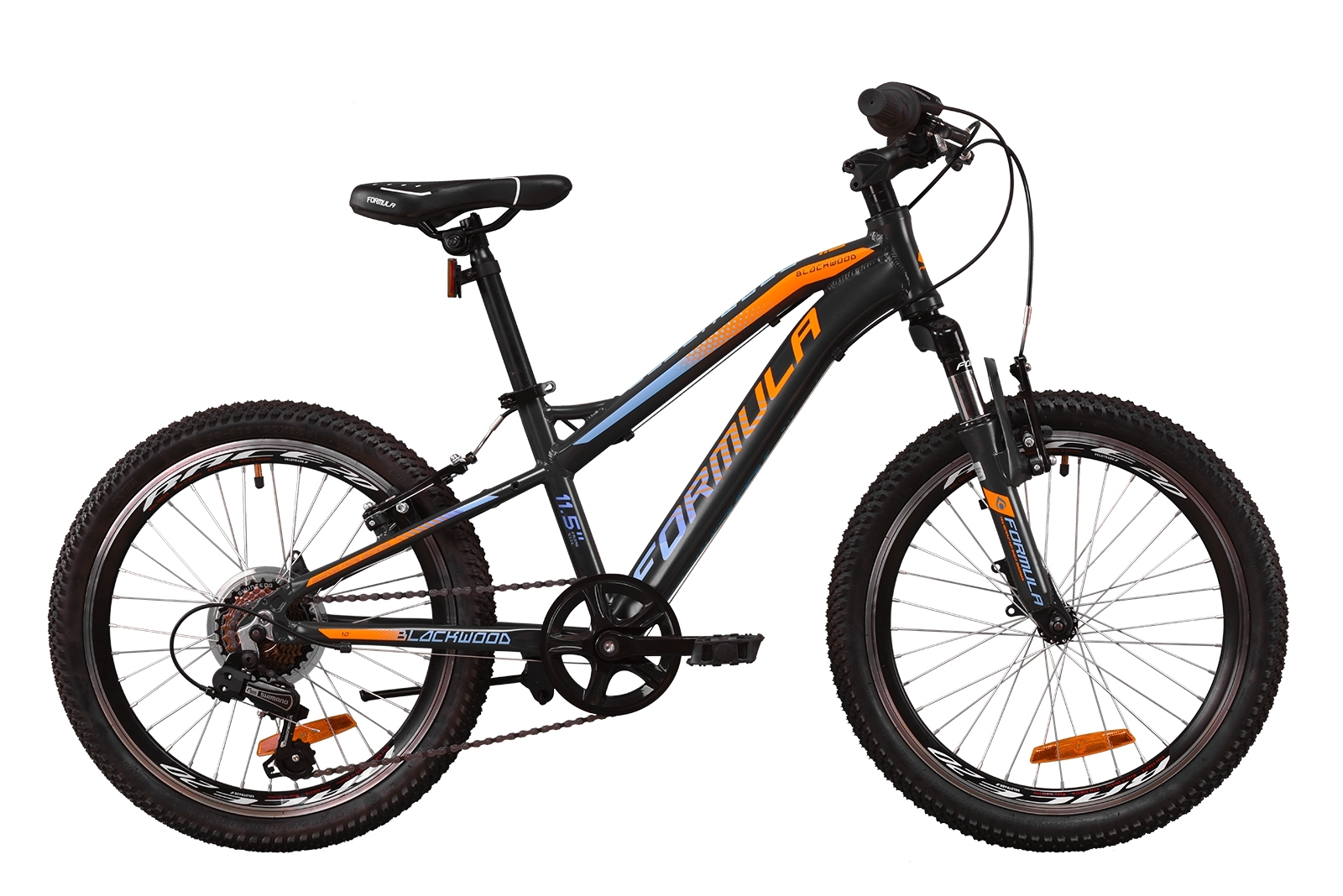 

Велосипед 20" Formula BLACKWOOD 1.0 11,5" серый с голубым и оранжевым (м) 2020