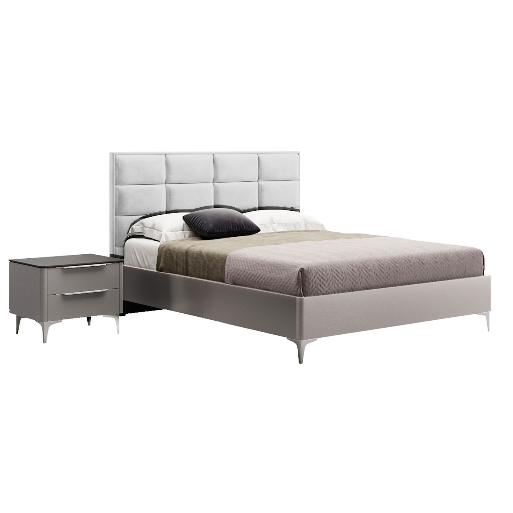 

Кровать Детройт-2 модерн (Green Sofa) Серая + Белая 140х200 см 381152_12