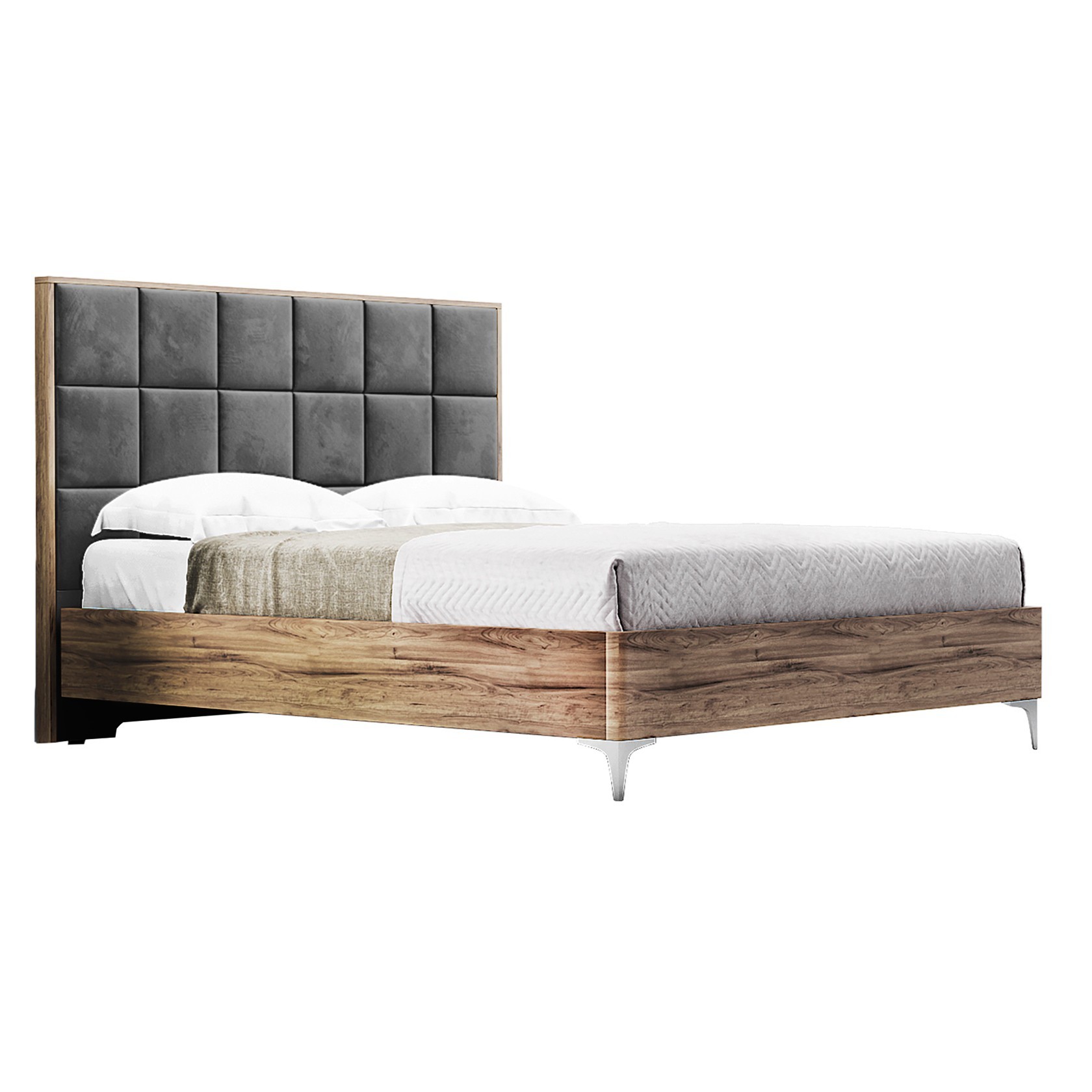 

Кровать Детройт модерн (Green Sofa) Коричневая + Темно-серая 120х200 см 381114_36
