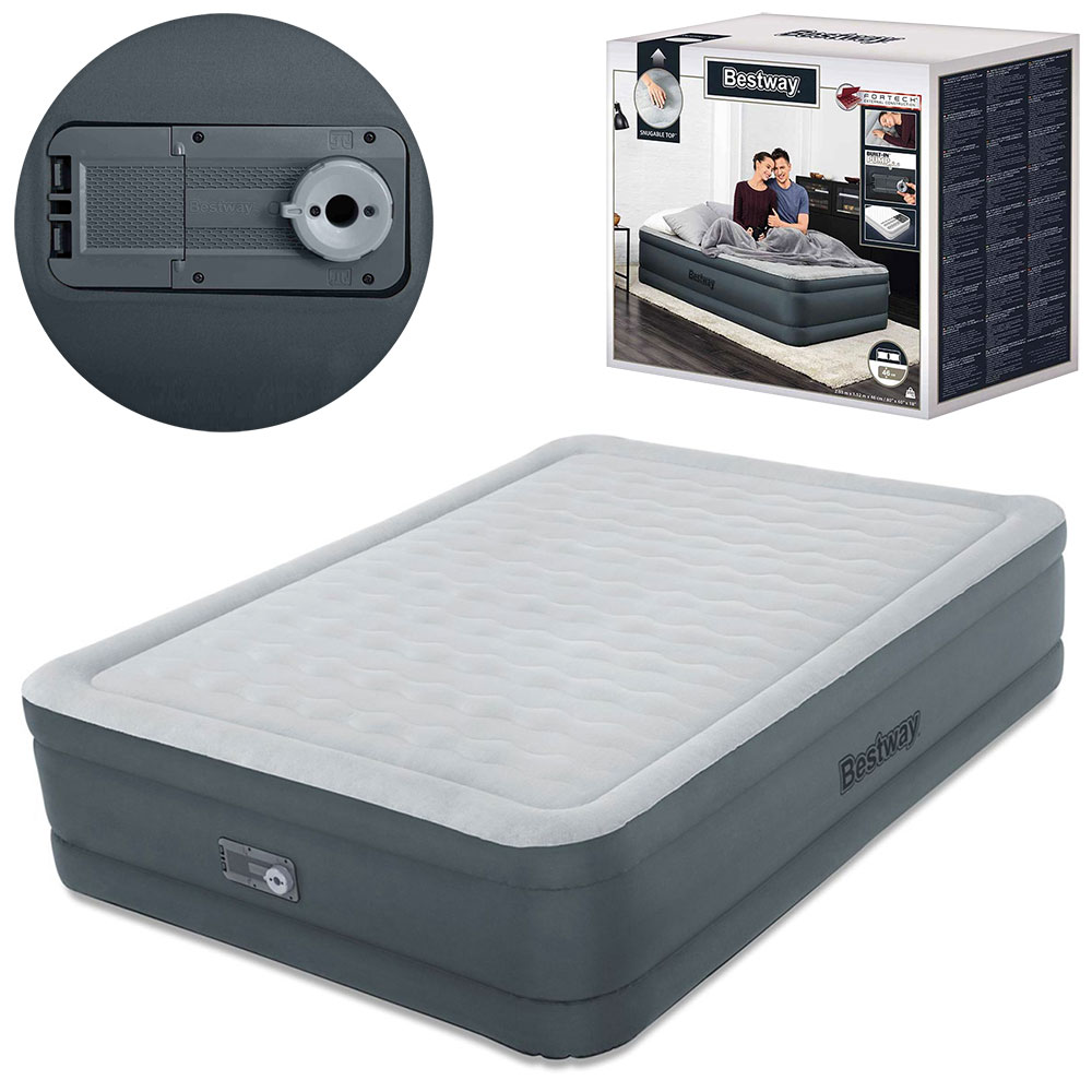 

Велюр матрас с встроенным электронасосом 220V Bestway 69075 203х152х46 см