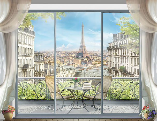 

Фотообои Фрески 'Эйфелева башня' (4888) , Кожа