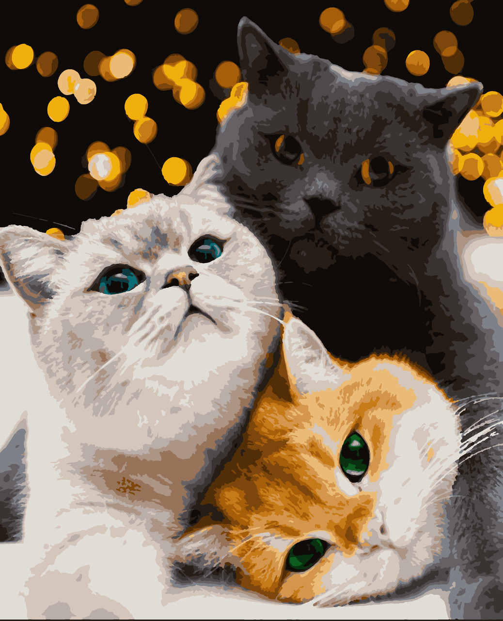 

Картины по номерам "Котики 3" 50*60см