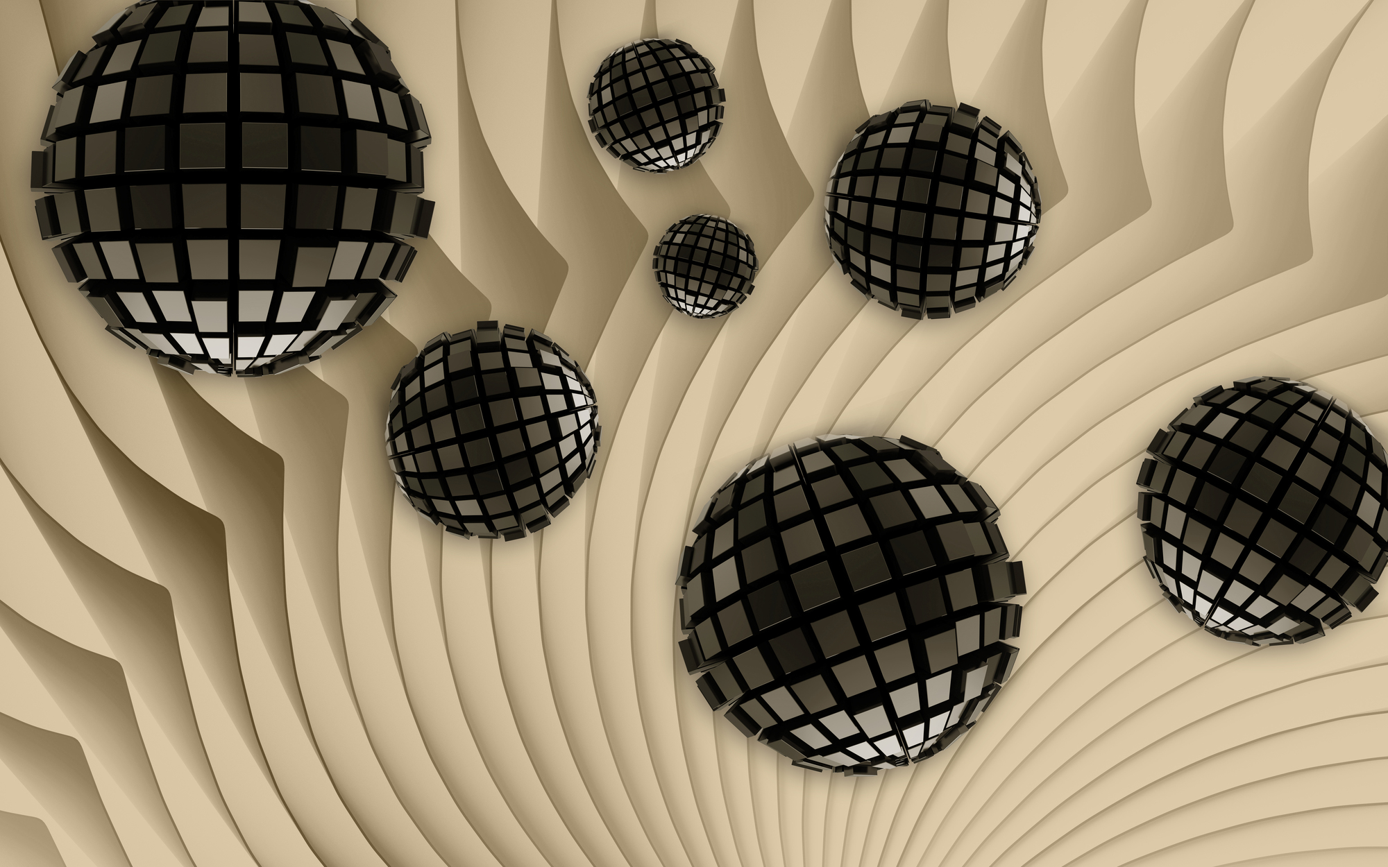 

Фотообои 3D '3D сферы' (4828) , Живопись