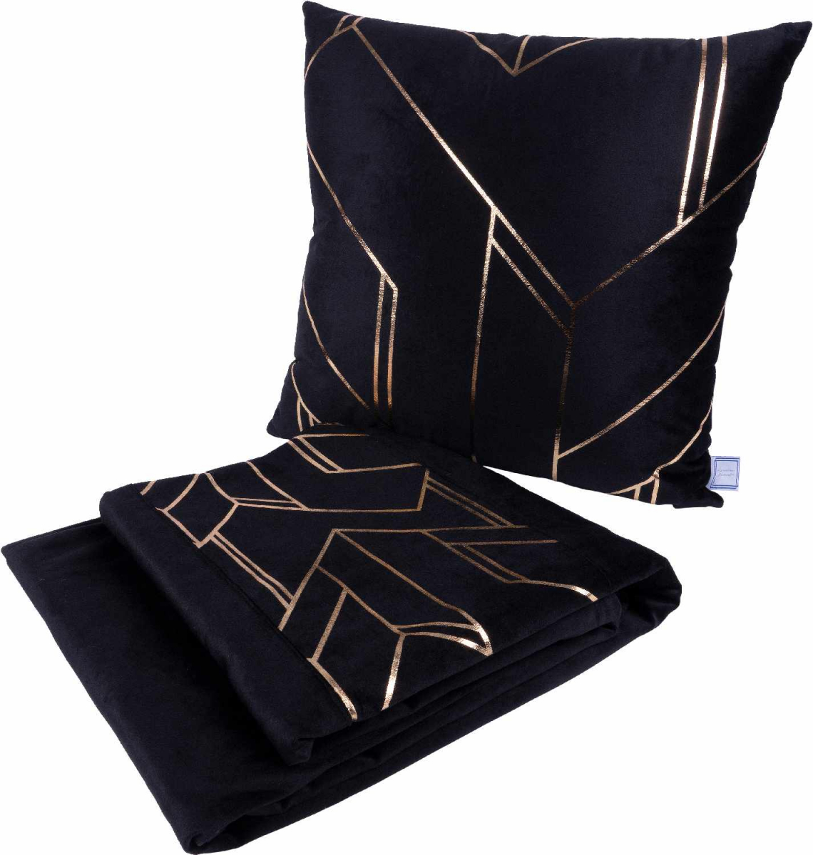 

Набор подушка и плед Arhome Prisma 125 Black/Gold LOOTI-BLK