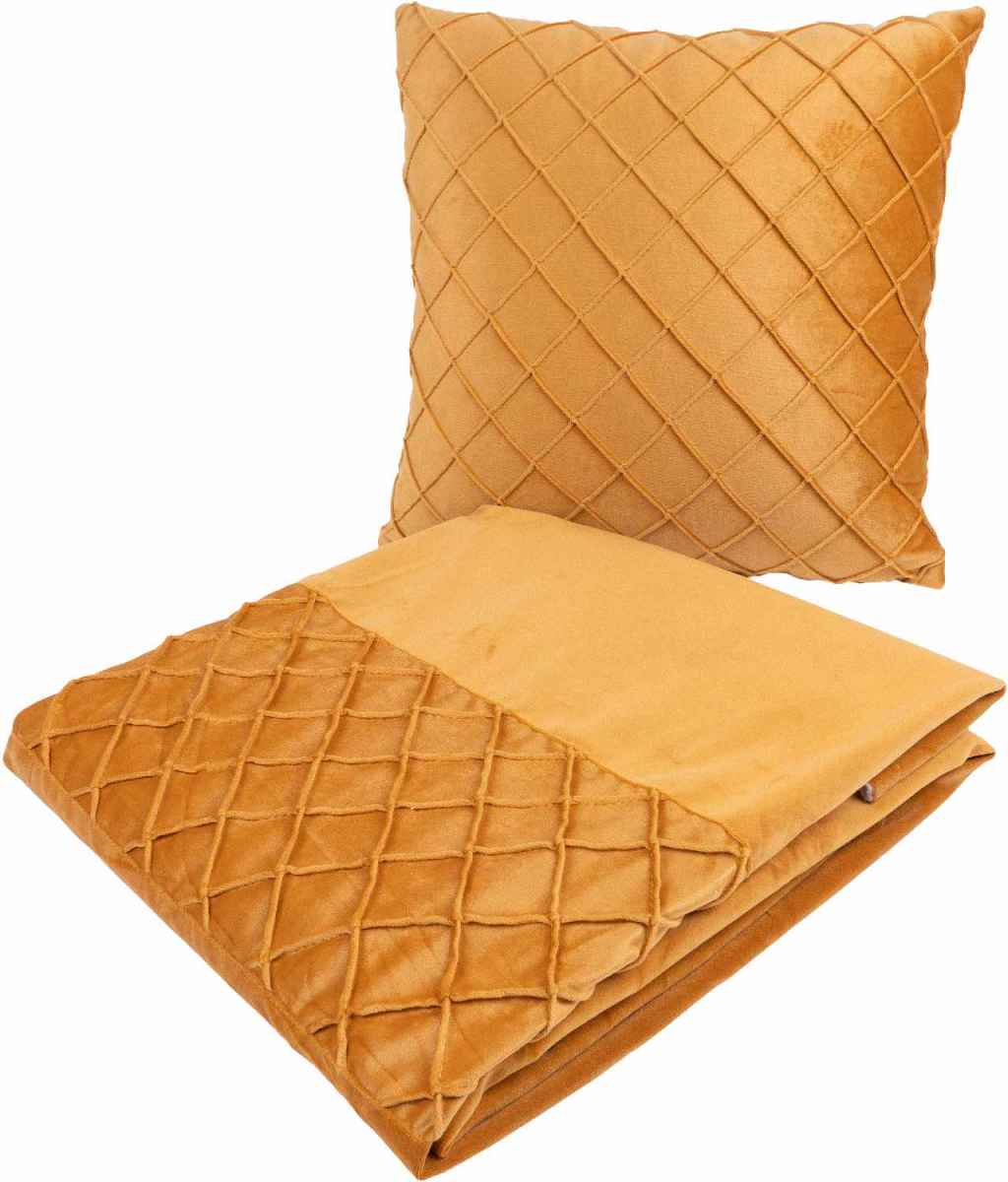 

Набор подушка и плед Arhome Paulina 325 Yellow EFMXY-YEL
