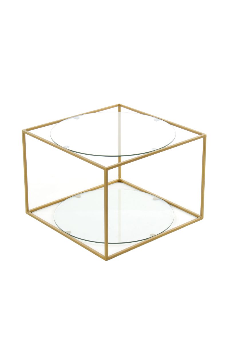 

Стол Arhome Cube SM110 Clear/Gold C9MTZ