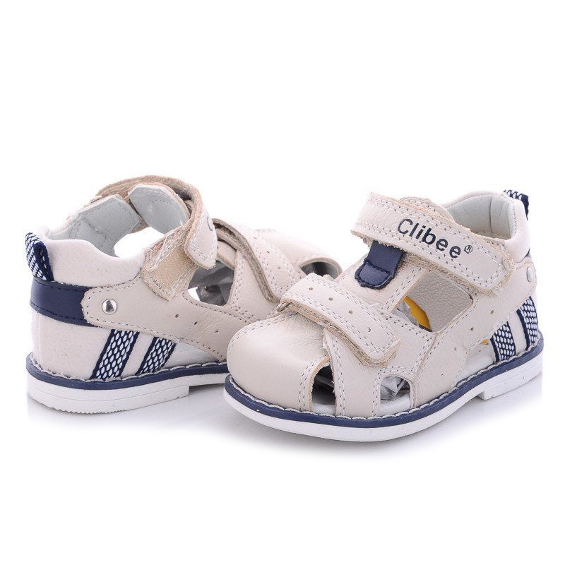 

Шкіряні босоніжки для хлопчика CLIBEE F287 21 13 см Бежевий КВ0611-1