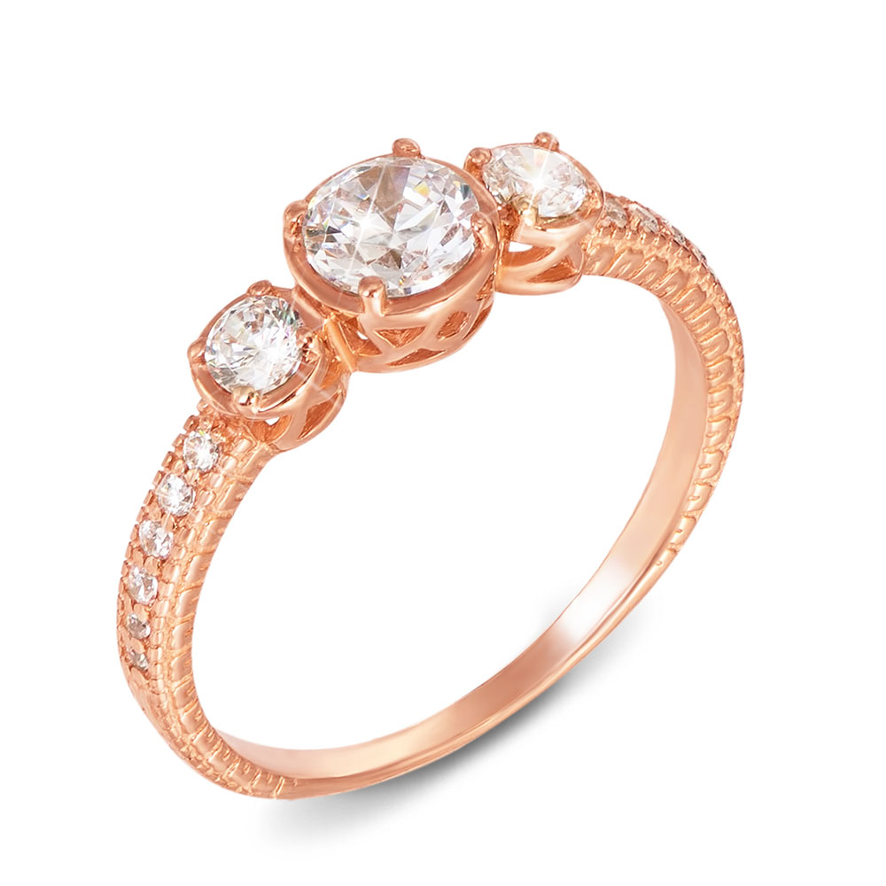 

Золотое кольцо Оливия в красном цвете с фианитами 000126313 15.5 размера