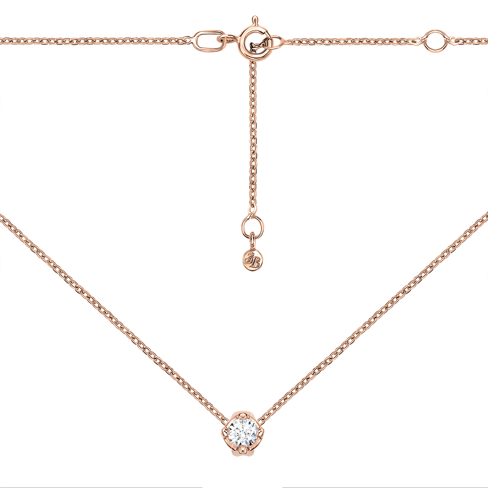 

Колье из красного золота с кристаллом Swarovski 000134986 40 размера