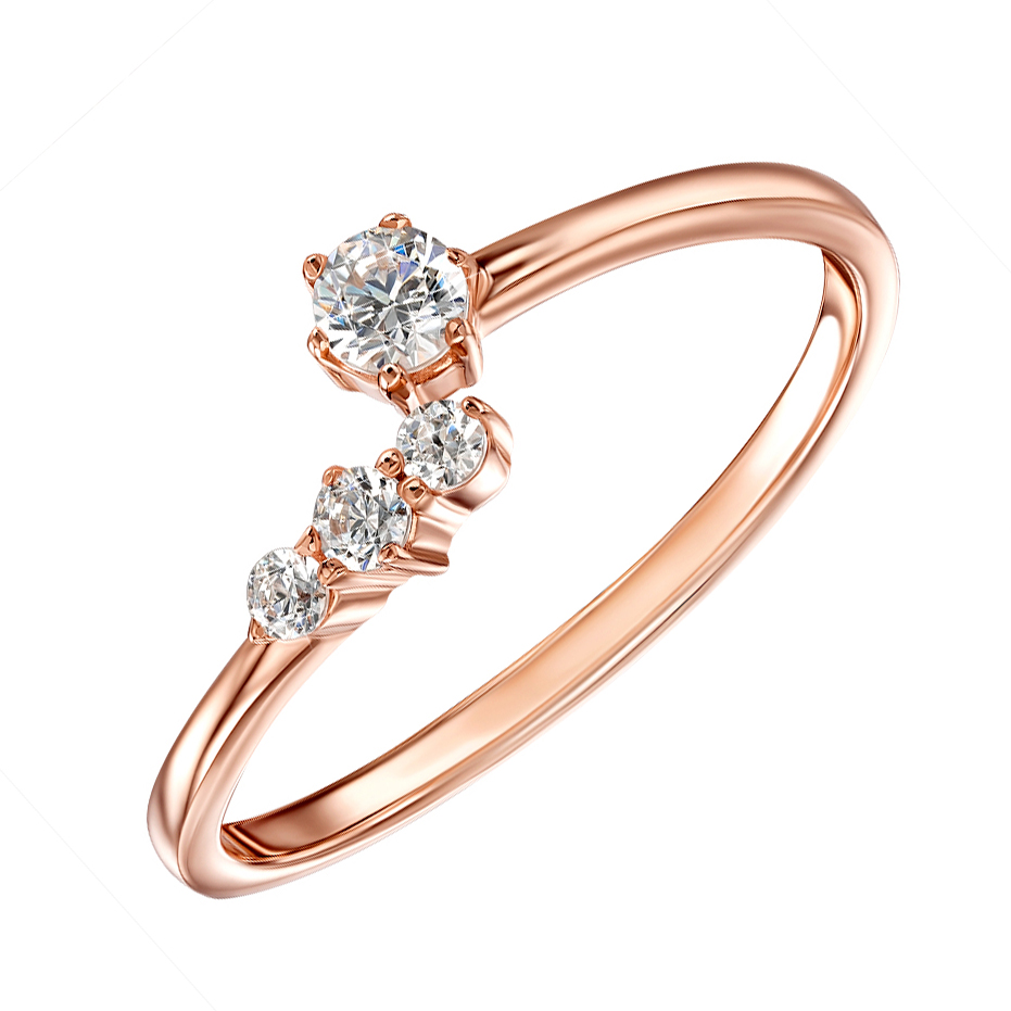 

Золотое кольцо Ансамбль в красном цвете с кристаллами Swarovski 17.5 размера