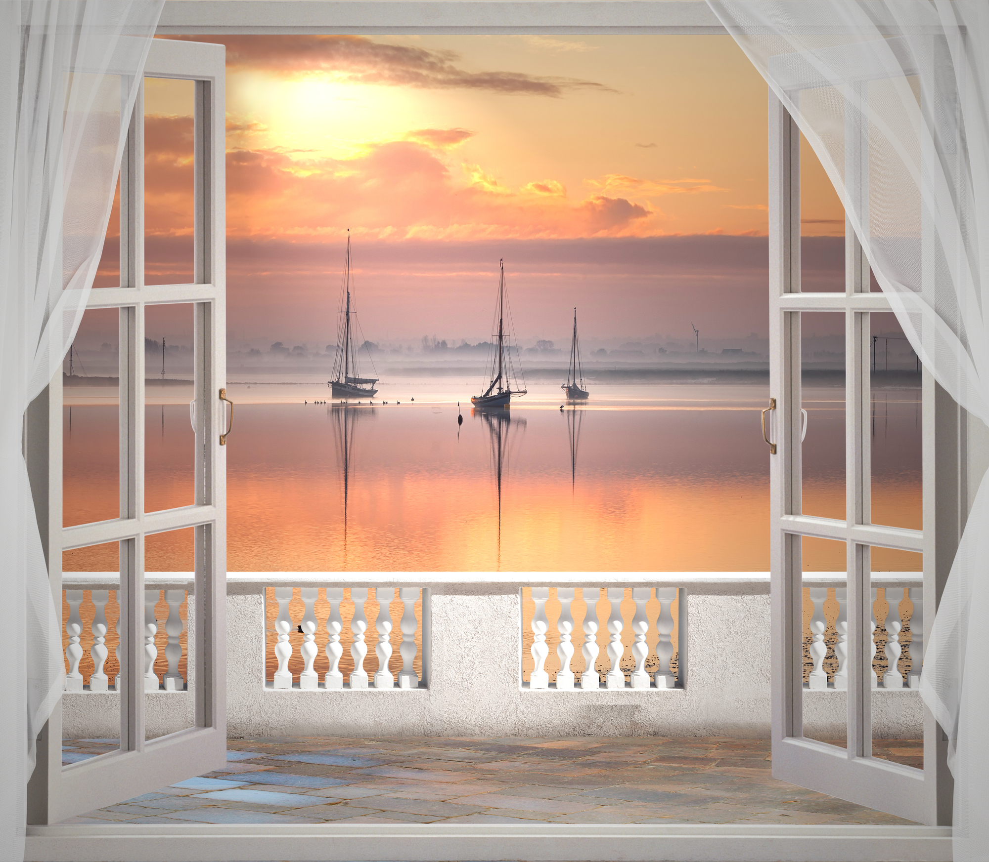 

Фотообои Расширяющие 'Закат' (4095) , Штукатурка