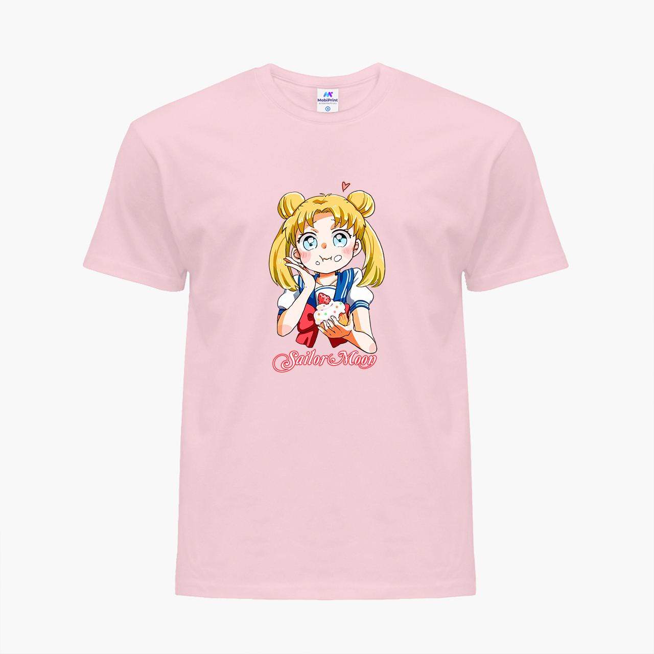 

Детская футболка для девочек Сейлор Мун (Sailor Moon) (25186-2917-27) 122-128 см Хлопок Розовый