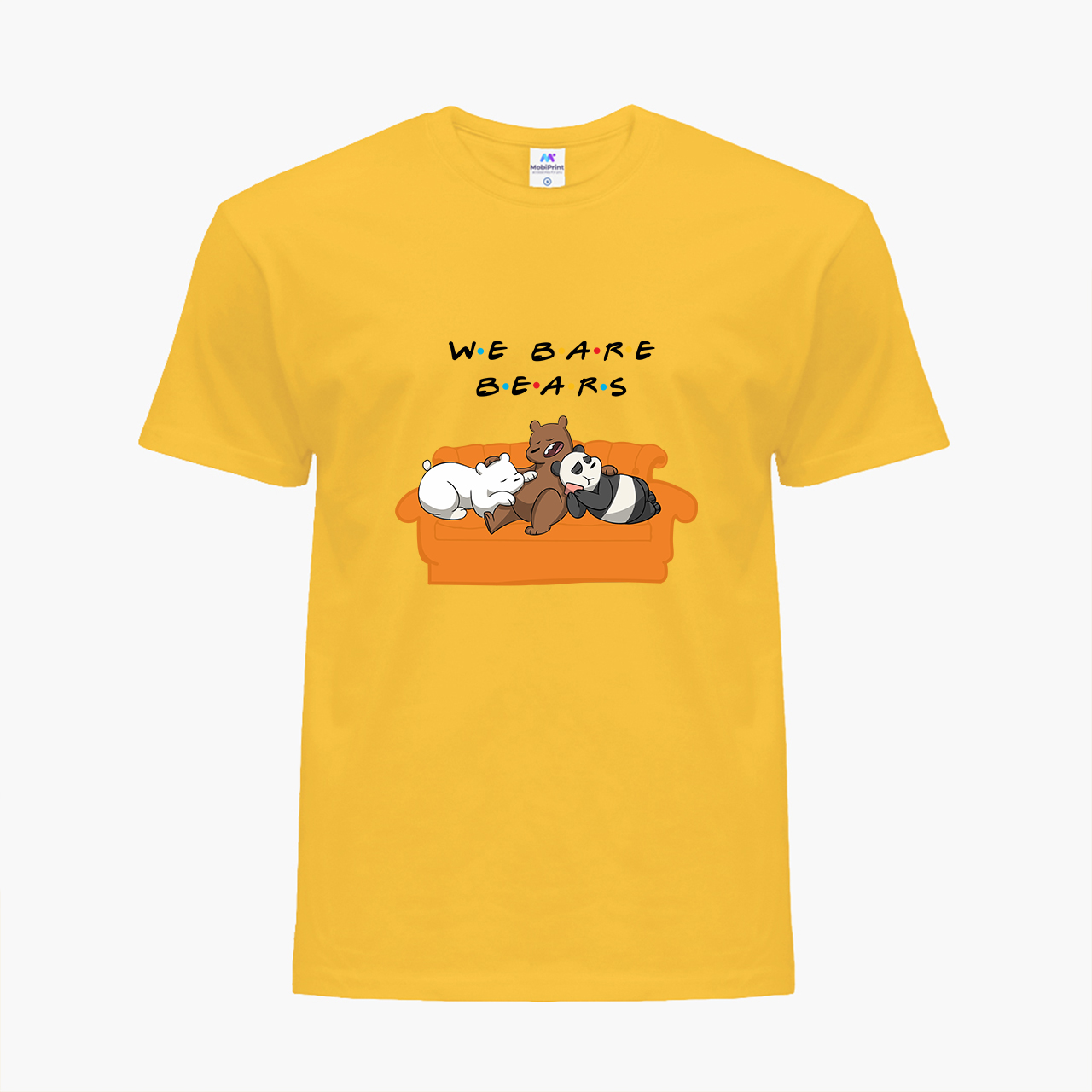 

Детская футболка для девочек Вся правда о медведях (We Bare Bears) (25186-2890-15) 122-128 см Хлопок Желтый