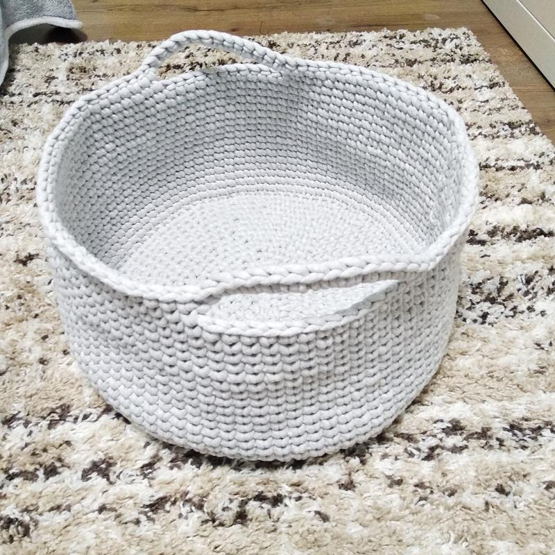 

Трикотажная корзинка ручной работы для белья 50х40 см (65842643-De)