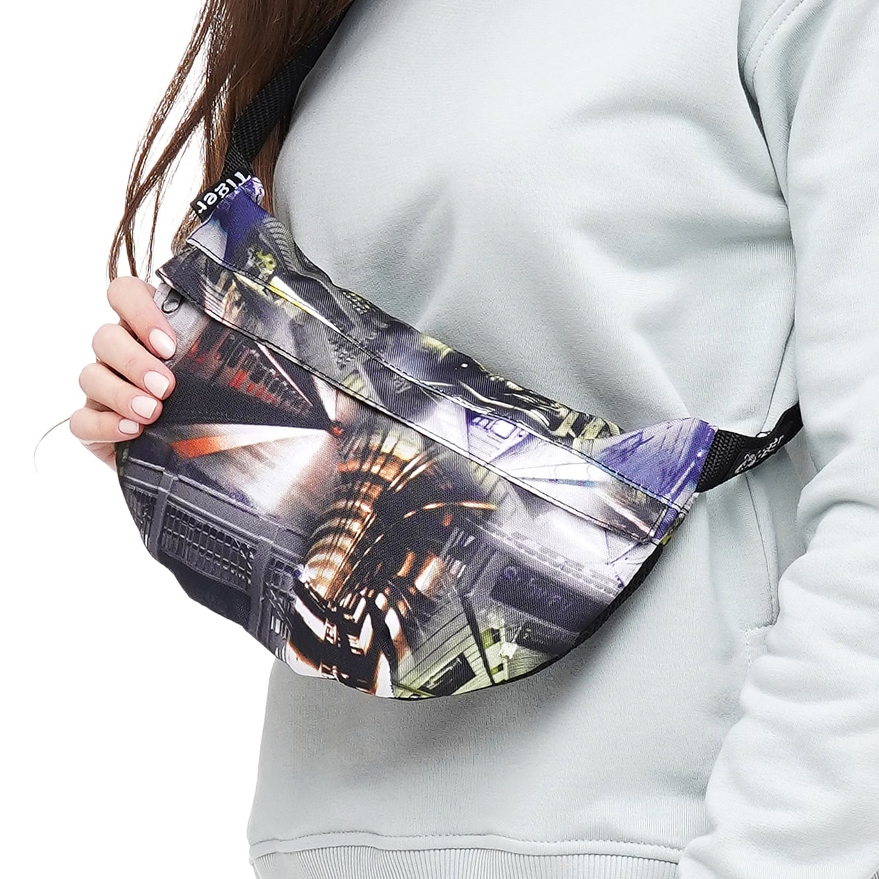 

Сумка на пояс Tiger Melon Print Метро зелене