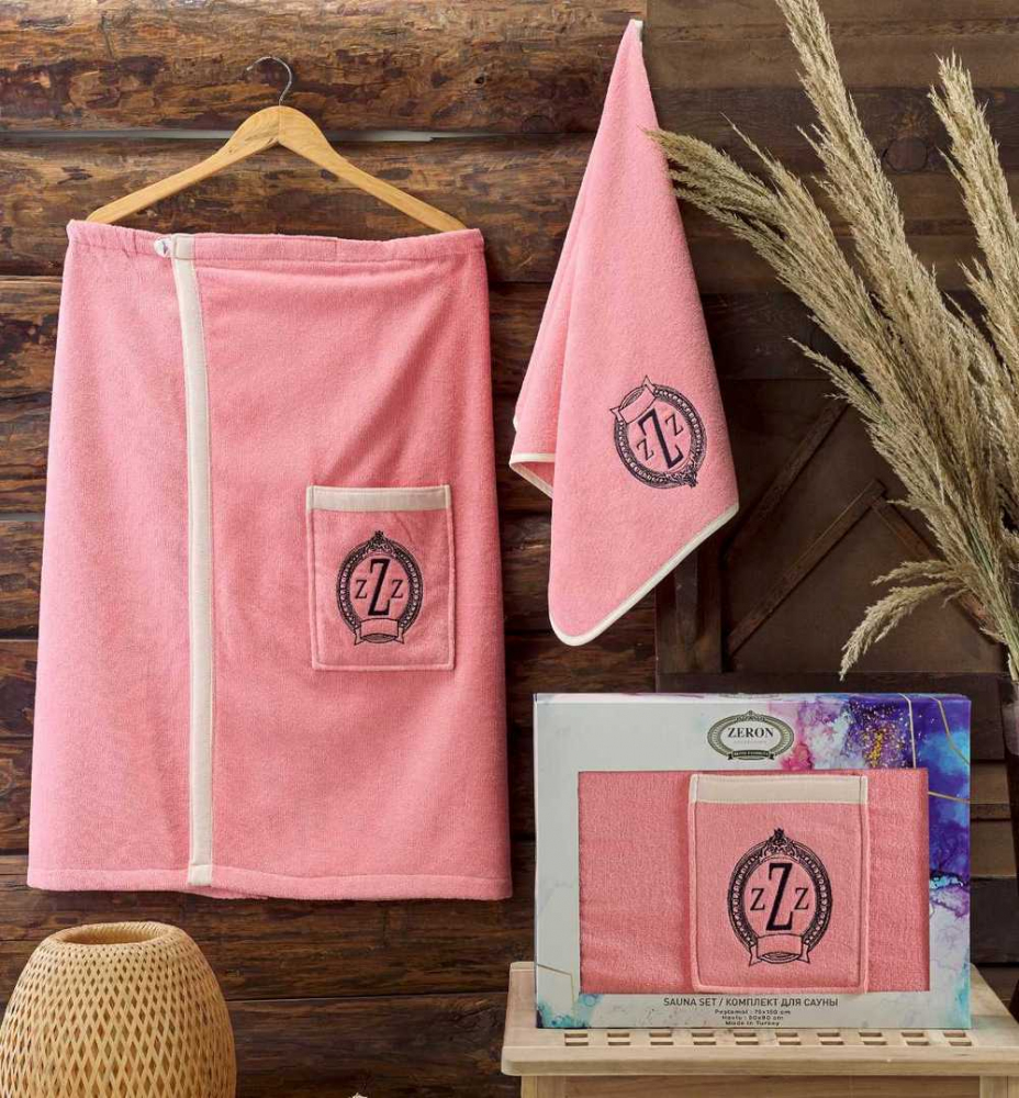 

Набор Zeron для сауны женский 2-х предметный Pembe