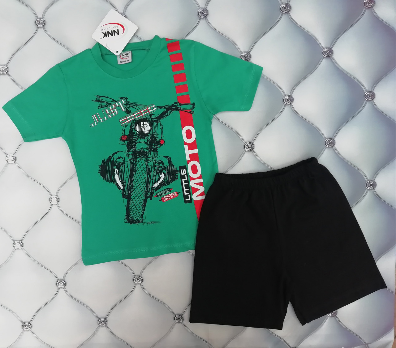 

Костюм на лето мальчику Мото Benna Kids 110 см зеленый