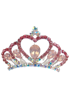 

Диадема для маленькой принцессы с розовыми стразами 1179-pink светло розовый цвет