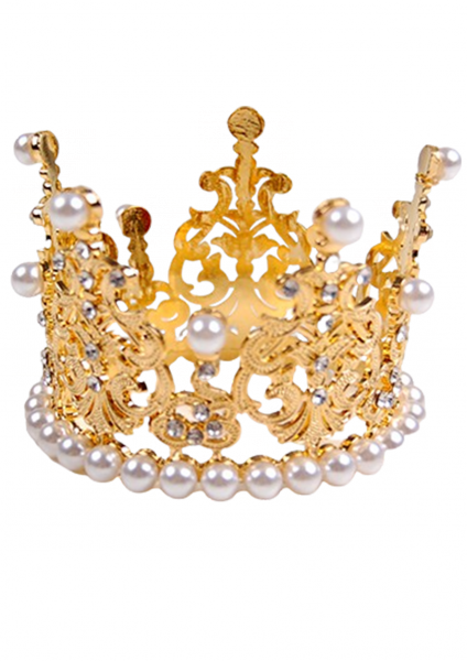 

Маленькая металлическая корона 1160-gold желтый цвет