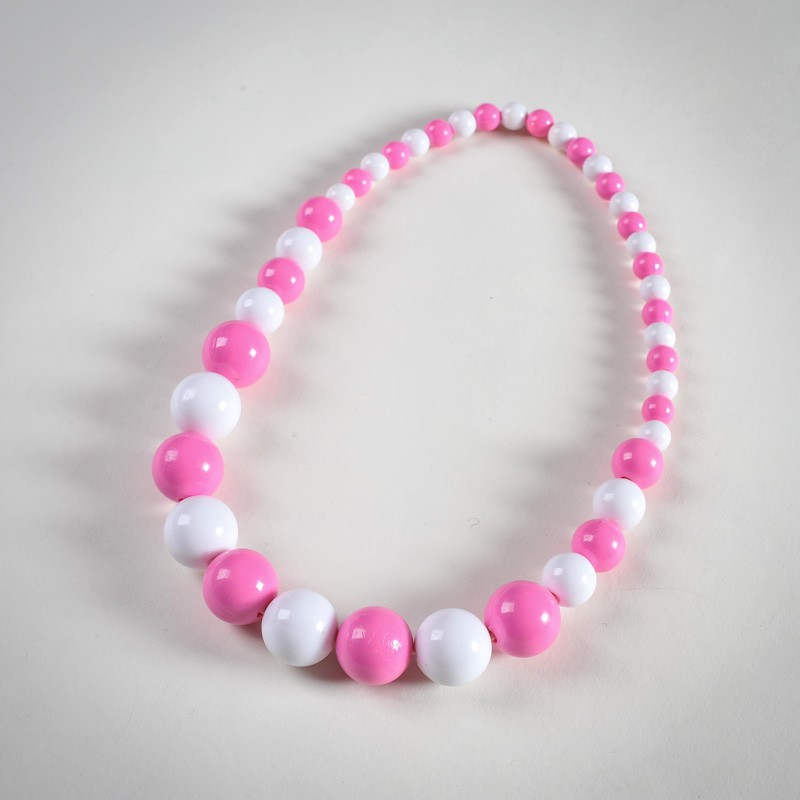 

Бусы детские A 50015-pink-white светло розовый цвет