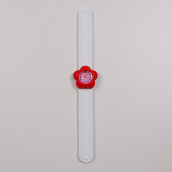 

Часы с цветком A 50033-white-red белый цвет