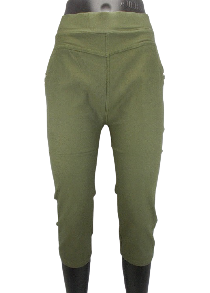 

Женские капри Kenalin K707 2XL-3XL хаки