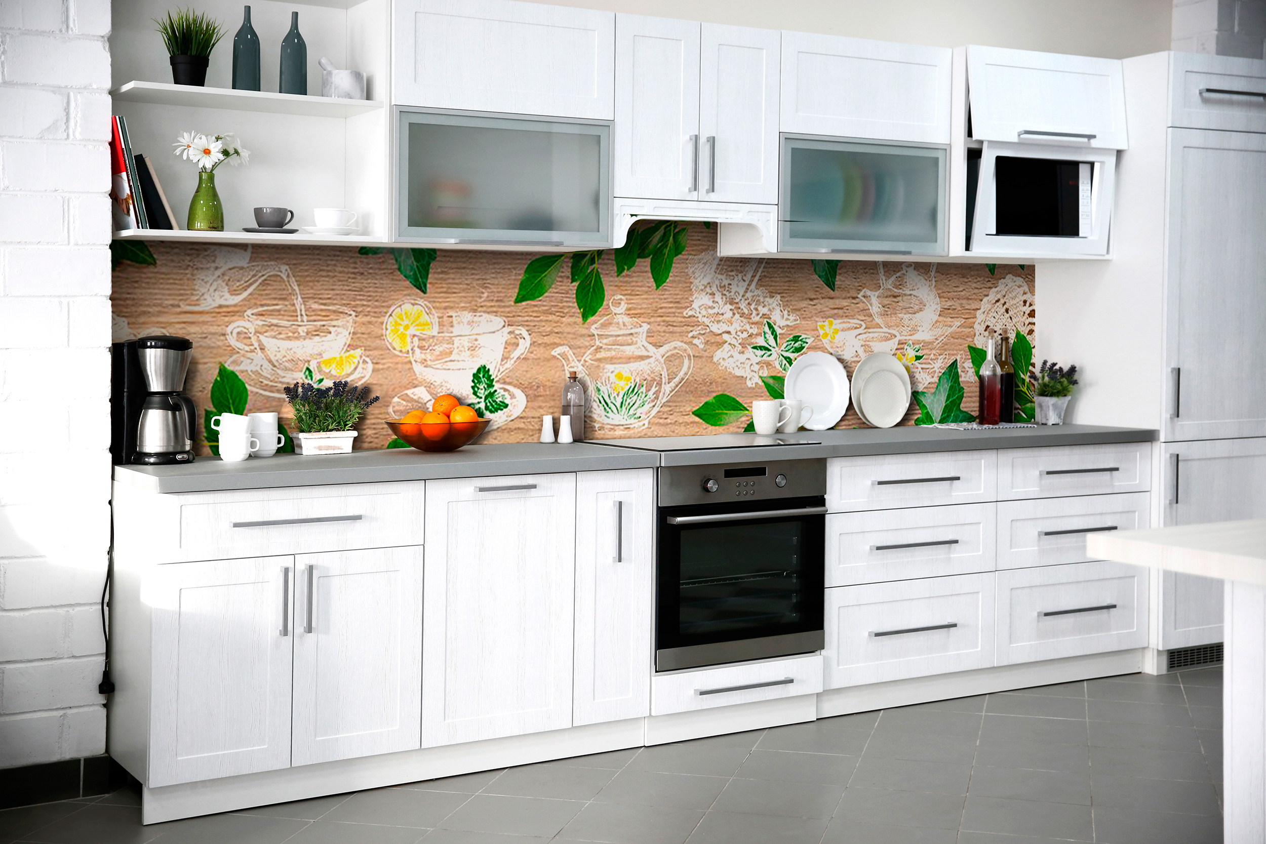 

Скинали на кухню Zatarga Бодрящий чай 600х3000 мм (Z181128/2)