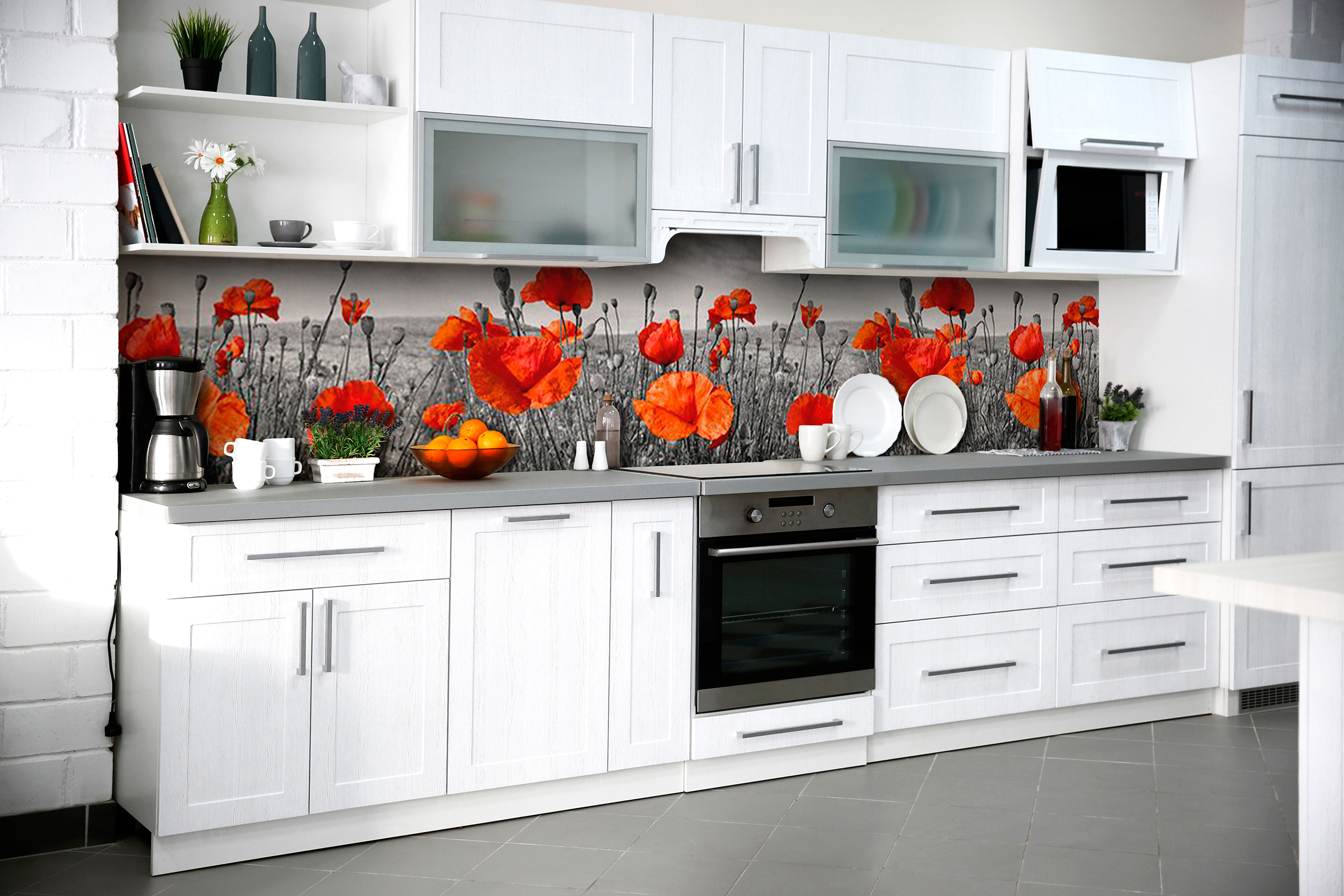 

Скинали на кухню Zatarga Маковое поле 600х3000 мм (Z181151/2)